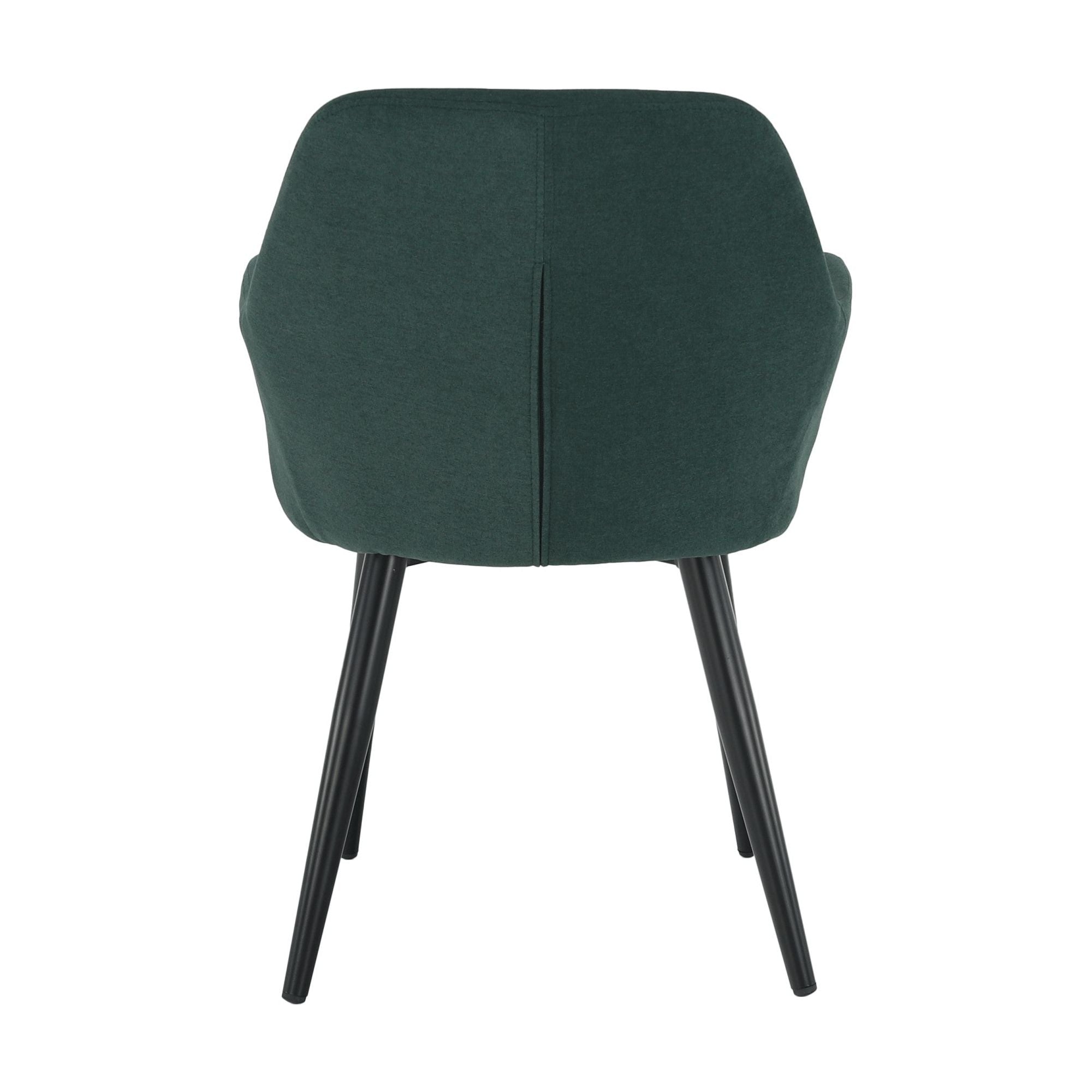 Scaun LACEY, verde/negru, stofa clasica/metal, 55x61x81 cm