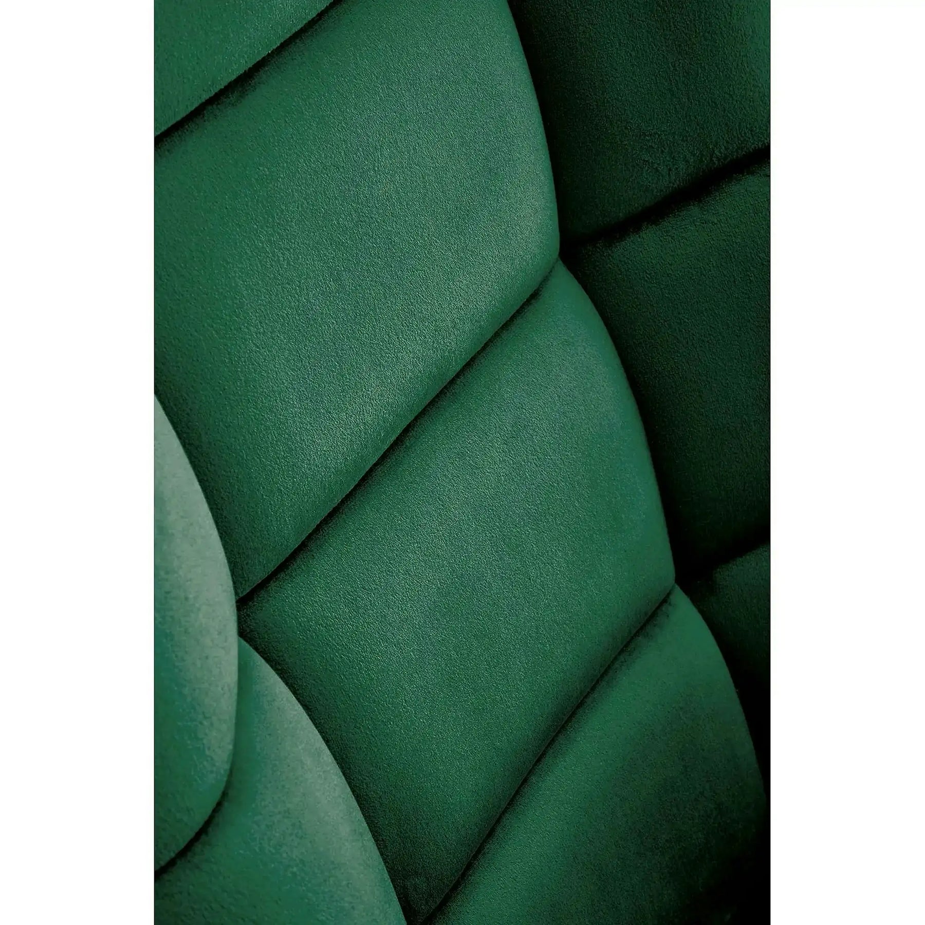 Scaun balansoar tapitat BAZALTO, verde/negru, stofa catifelata, 70x90x92 cm