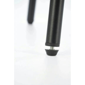 Scaun bar cu spatar inalt H121, stofă catifelata/metal, bej - Mavel 38/negru, 51×50×92 cm