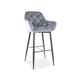 Scaun bar DETROIT OCN-38958, gri/negru mat