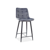 Scaun bar DETROIT OCN-38965, gri/negru mat