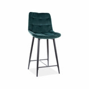Scaun bar DETROIT OCN-38967, verde/negru mat