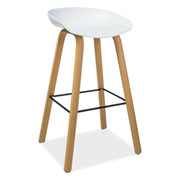 Scaun bar DETROIT OCN-38968, alb/stejar