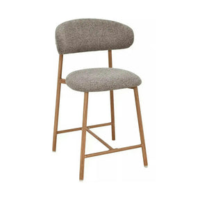 Scaun bar ELTON H-2, cappuccino/stejar, stofă/metal, 43x45x91 cm