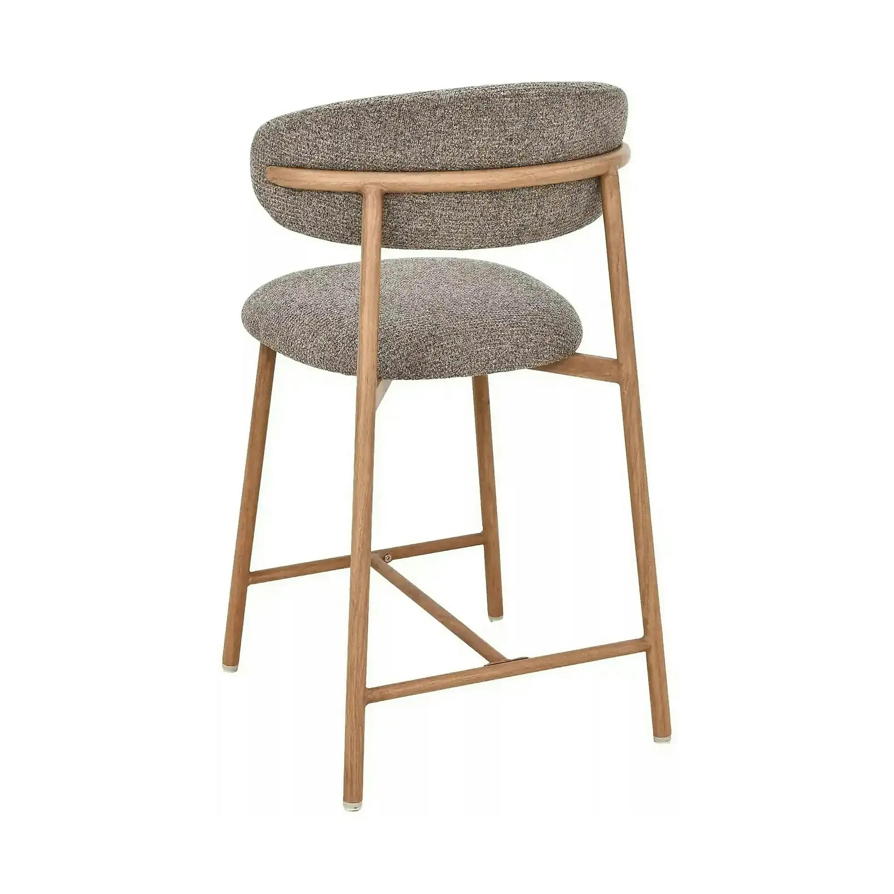 Scaun bar ELTON H-2, metal, stejar
