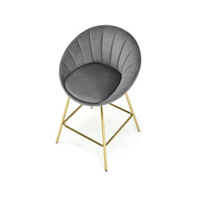 Scaun bar HOUSTON OCN-36751, gri/auriu