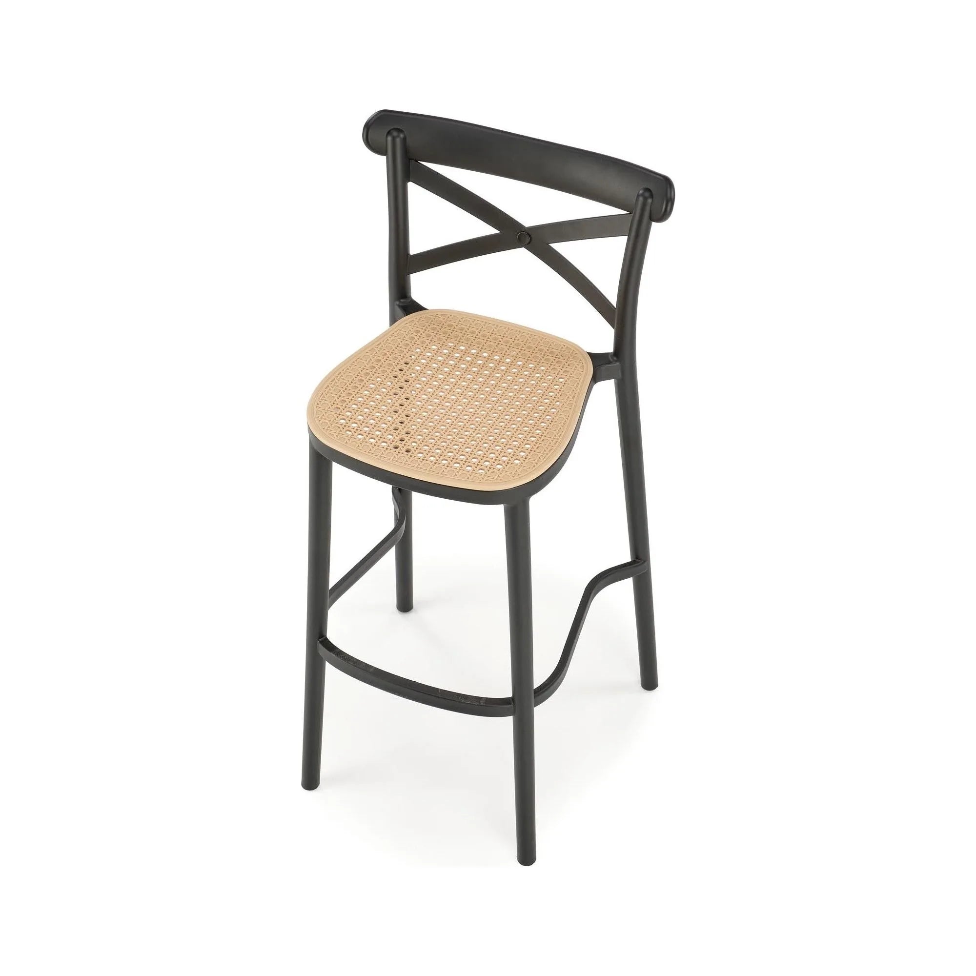 Scaun bar HOUSTON OCN-36759, crem/negru