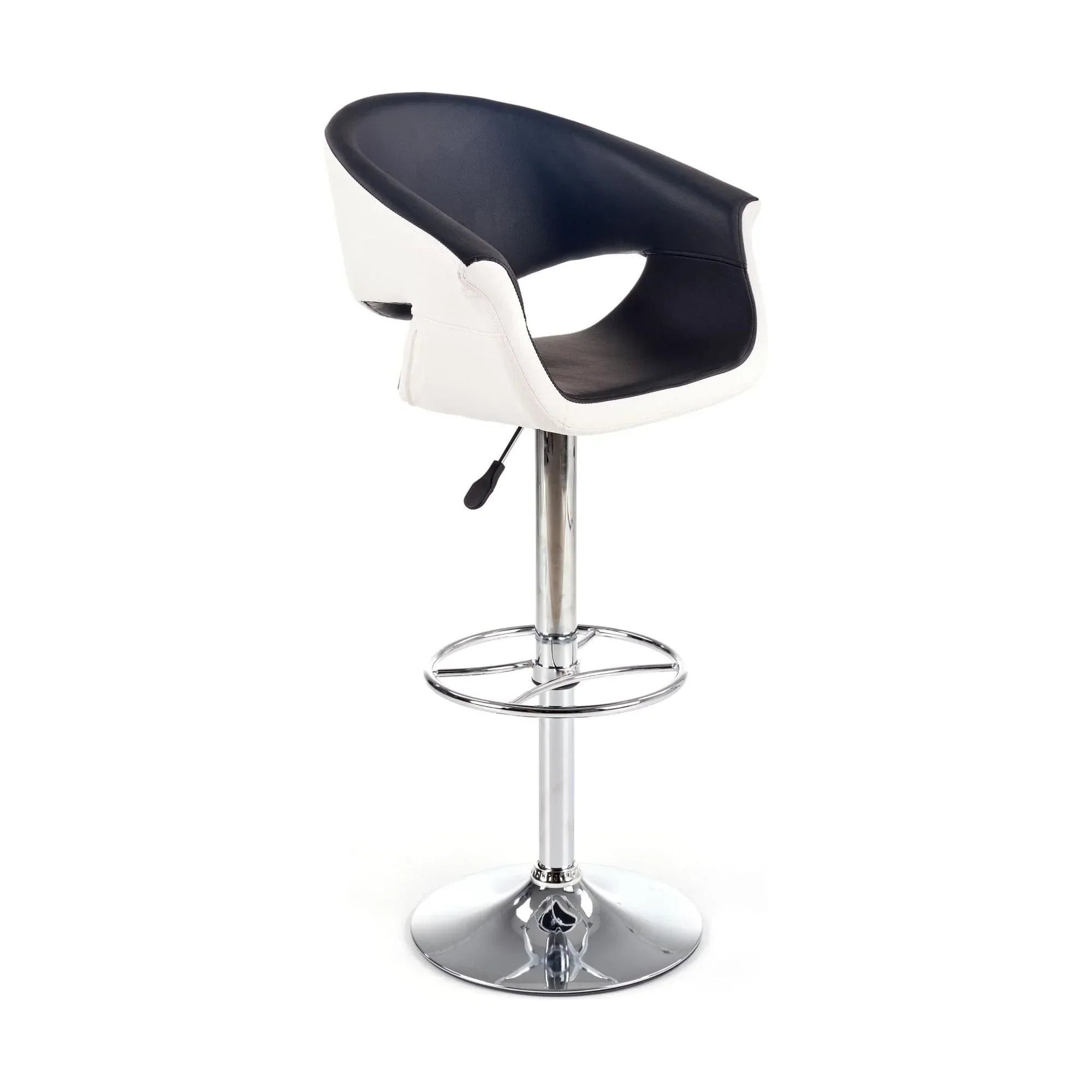 Scaun bar HOUSTON OCN-36781, negru/alb/crom