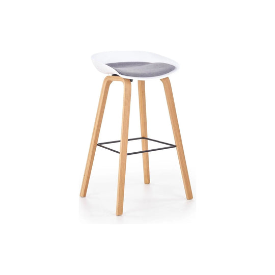 Scaun bar HOUSTON OCN-36790, gri/alb/stejar sonoma