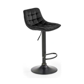 Scaun bar inalt H95, negru, stofa catifelata/otel, 43x44x84/106 cm