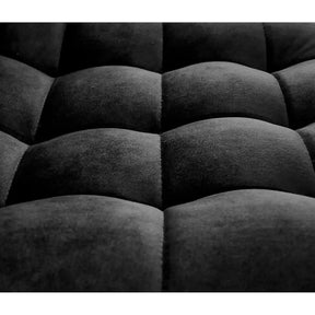 Scaun bar inalt H95, stofă catifelata/otel, negru, 43×44×84-106 cm