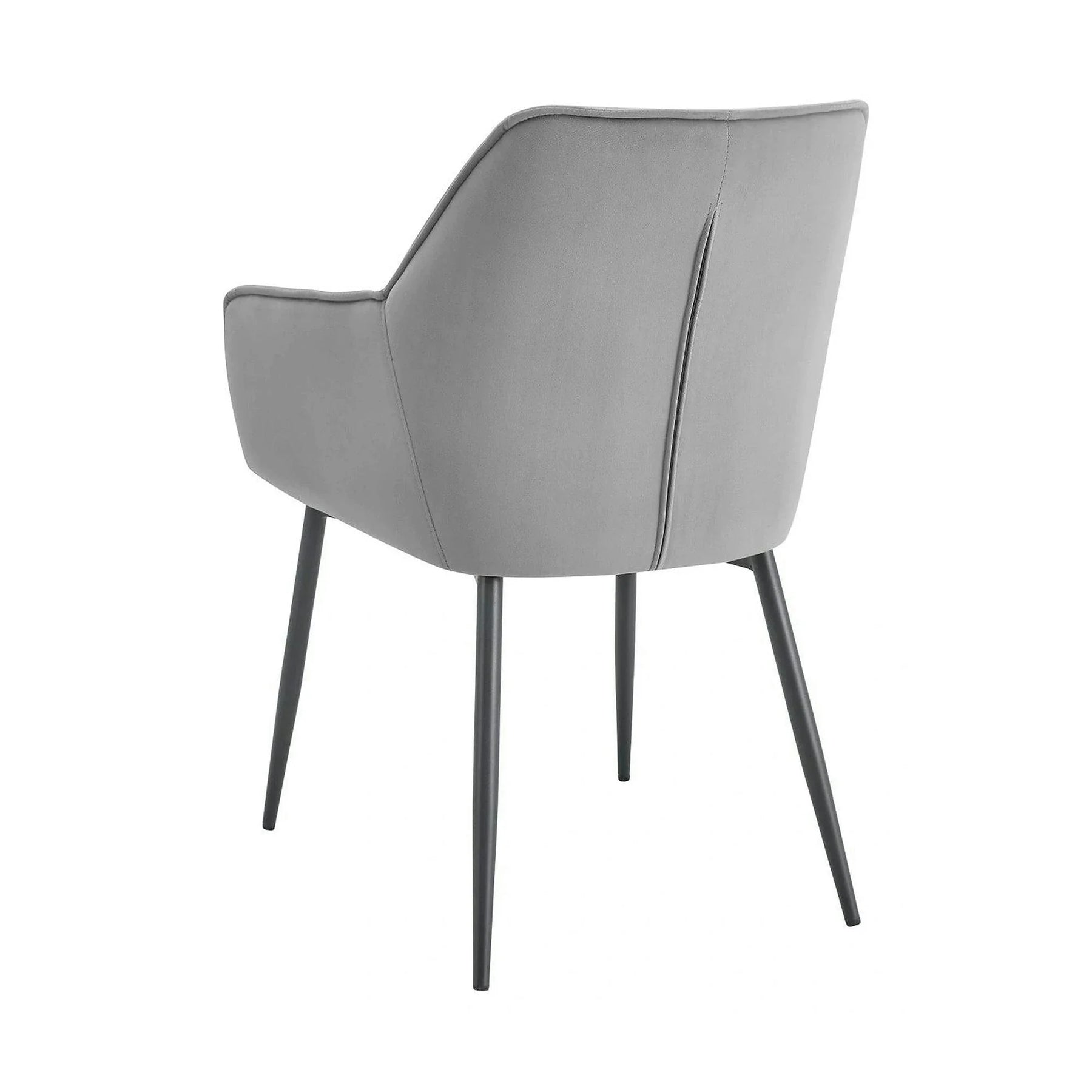 Scaun BEL NEW, stofă catifelata/metal, gri deschis/negru, 58×63×86 cm