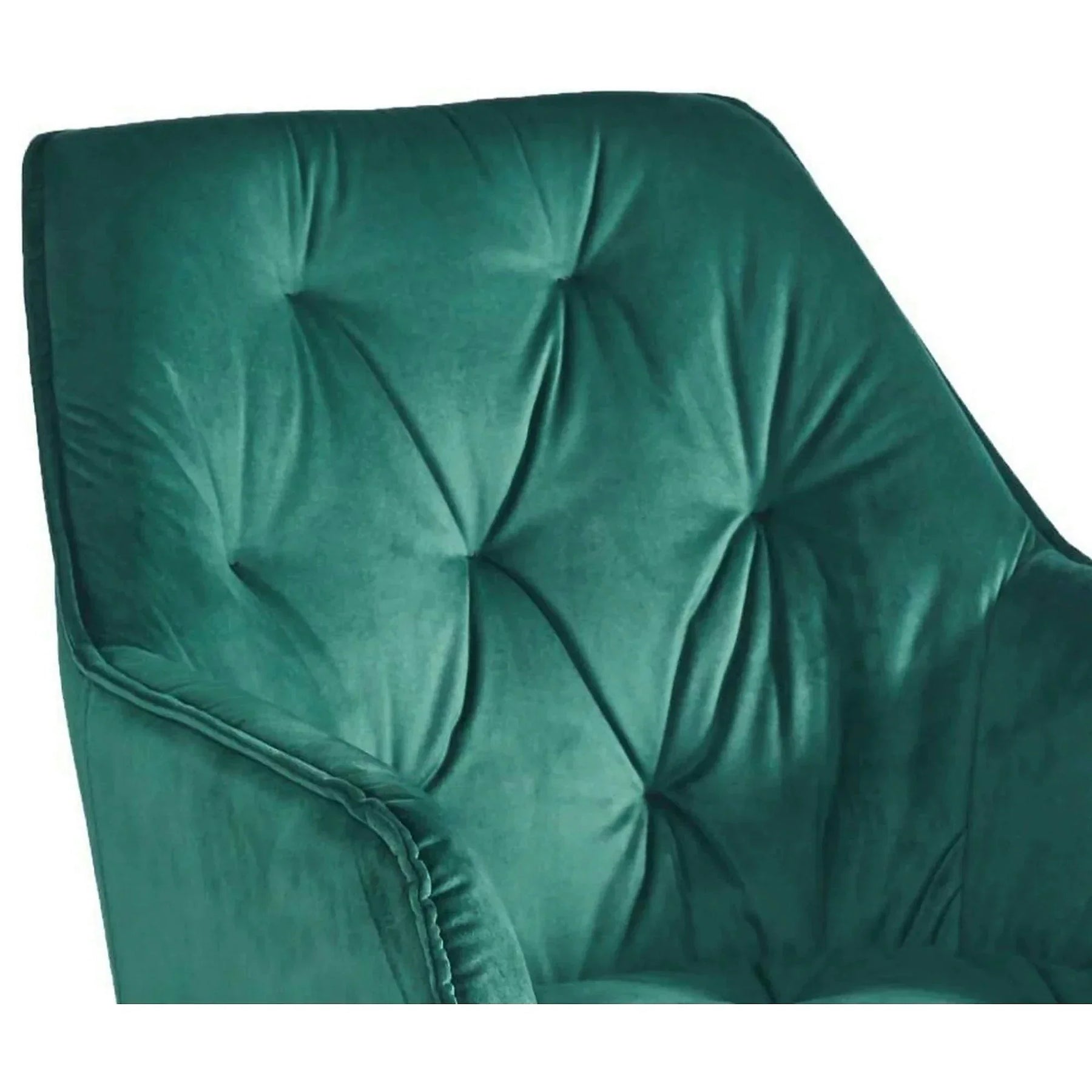 Scaun BEL, stofă catifelata/metal, verde smarald/negru, 58×63×86 cm