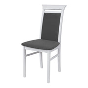 Scaun IDENTO, gri/alb, stofa/lemn, 44x57x95 cm