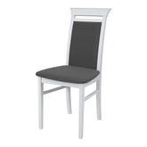 Scaun IDENTO, gri/alb, stofa/lemn, 44x57x95 cm