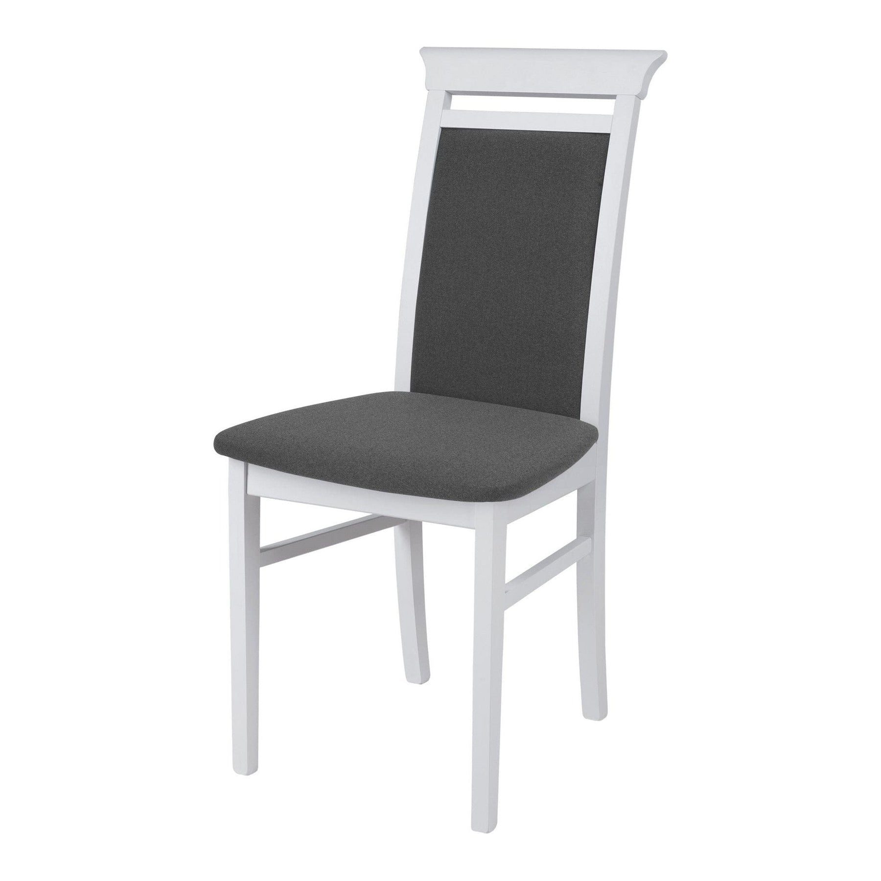 Scaun IDENTO, gri/alb, stofa/lemn, 44x57x95 cm