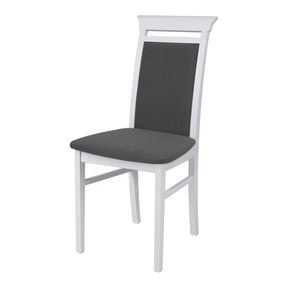 Scaun IDENTO, gri/alb, stofa/lemn, 44x57x95 cm