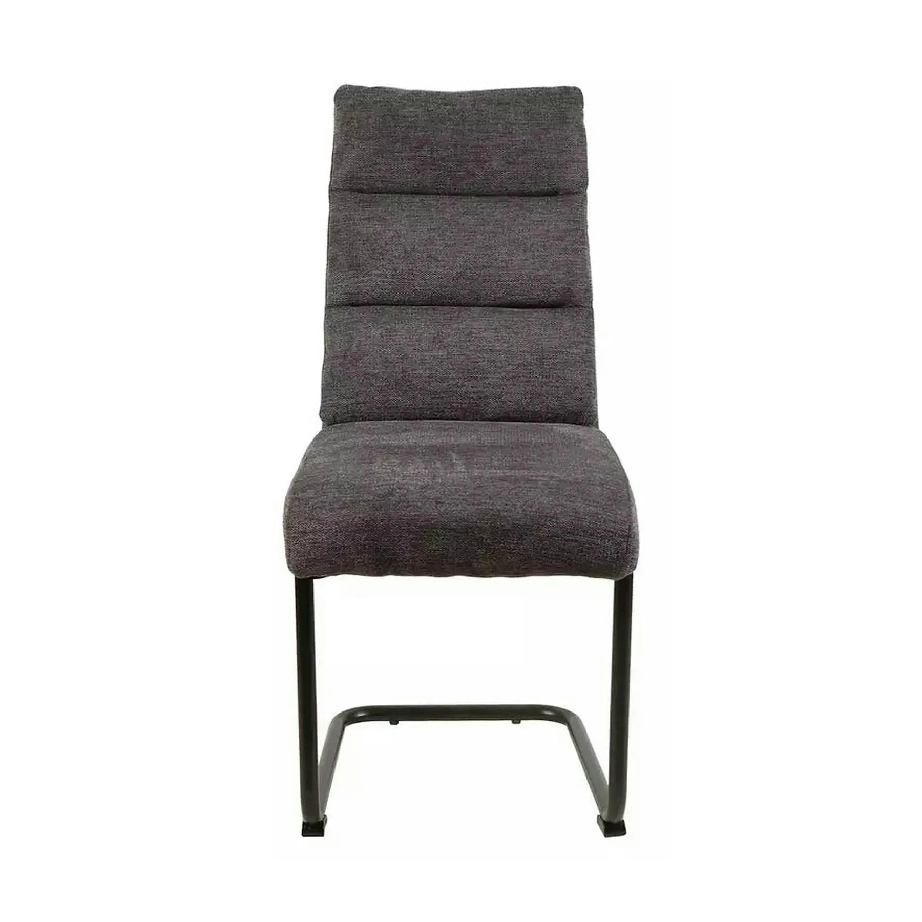 Scaun BERRY, stofă/metal, gri închis - Brego 18/negru, 44×44×97 cm