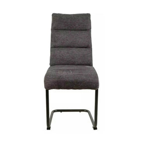 Scaun BERRY, stofă/metal, gri închis - Brego 18/negru, 44×44×97 cm