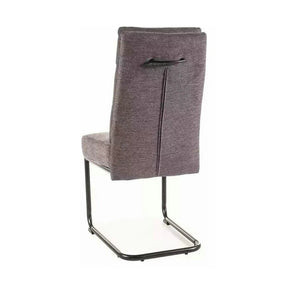 Scaun BERRY, stofă/metal, gri închis - Brego 18/negru, 44×44×97 cm