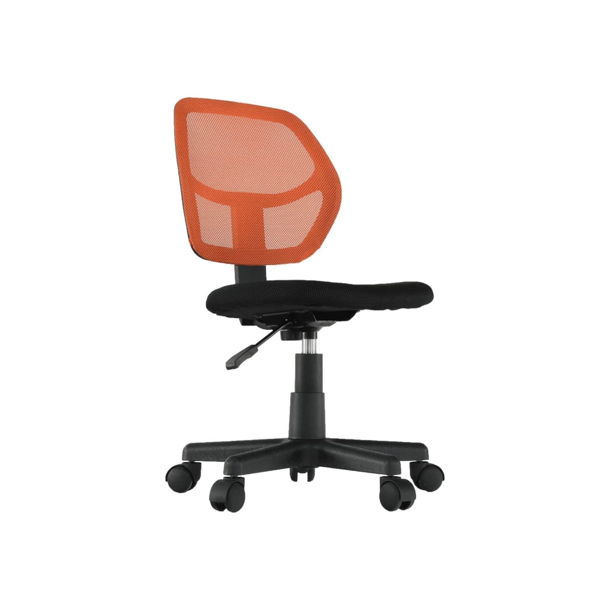 Scaun birou MESH, portocaliu/negru, plastic/plasa, 39x49x78/90 cm