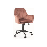 Scaun birou DETROIT OCN-38414, roz antic/crom