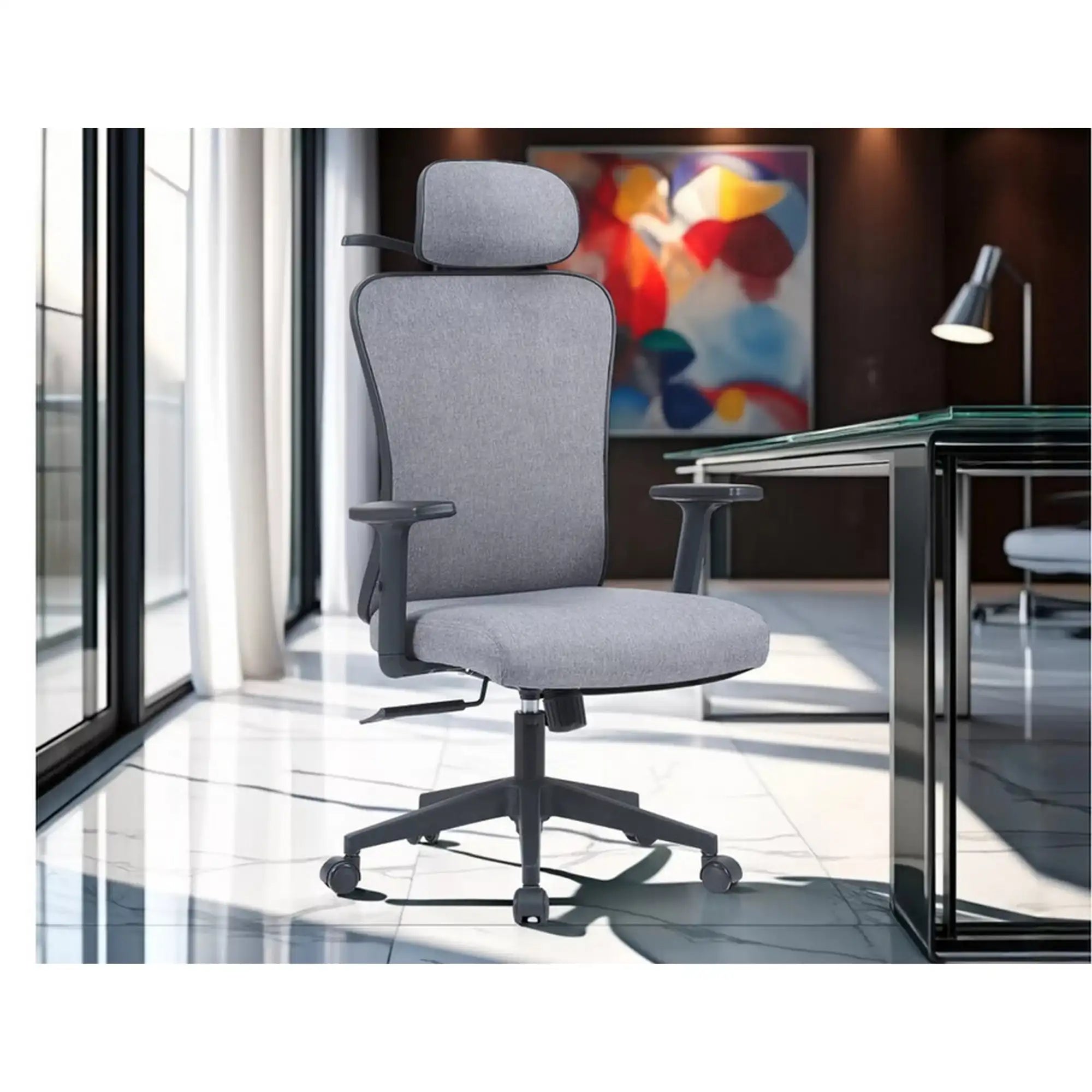 Scaun birou DETROIT OCN-38487, gri