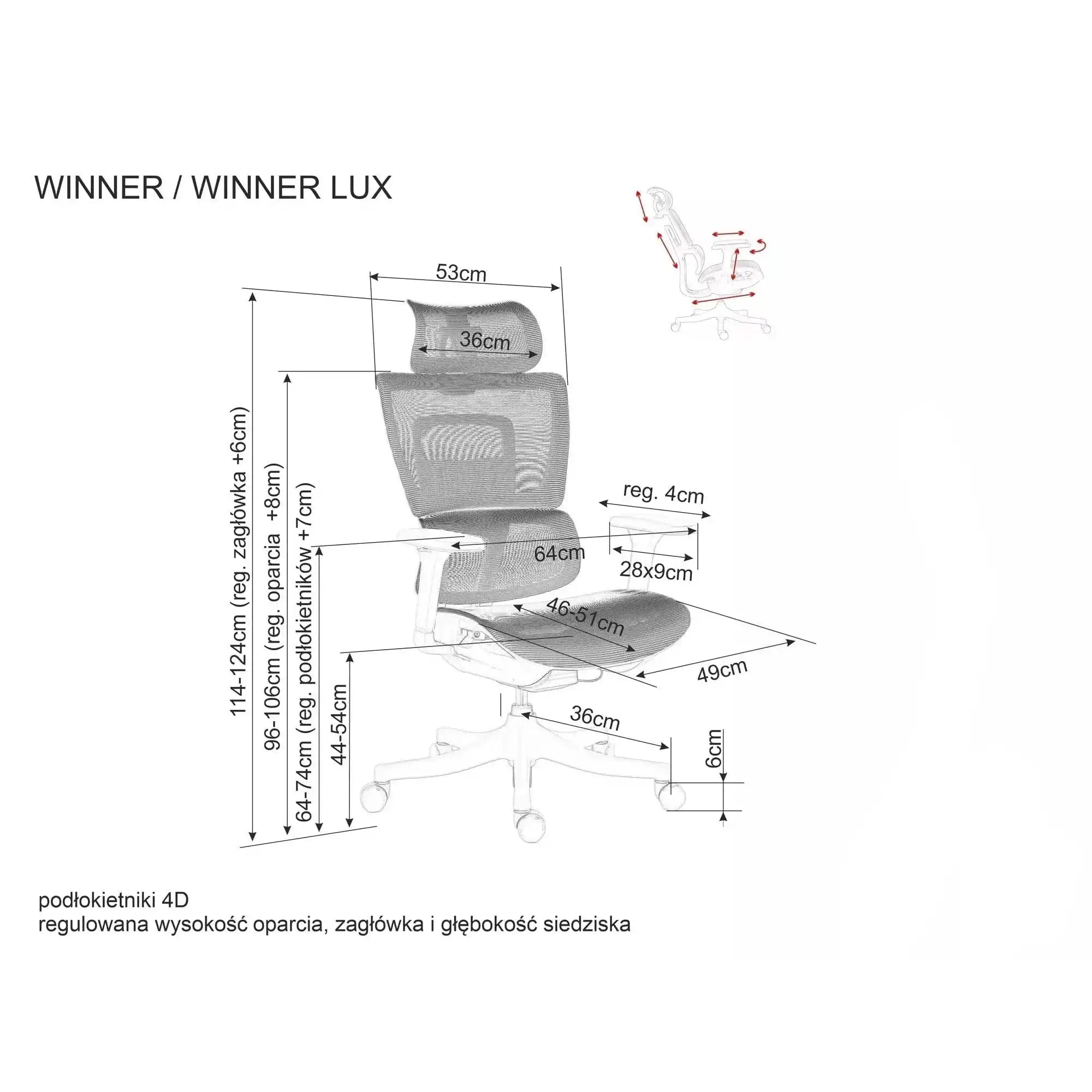 Scaun birou DETROIT OCN-38513, negru/crom