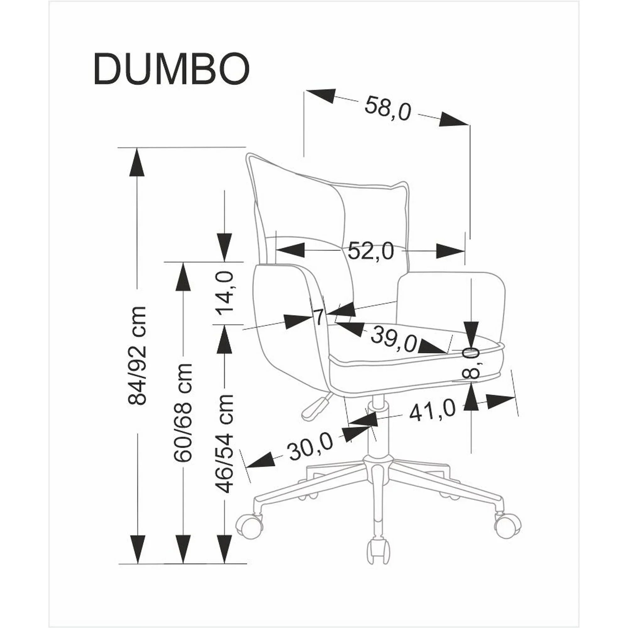 Scaun birou HOUSTON OCN-35921, roz deschis/alb
