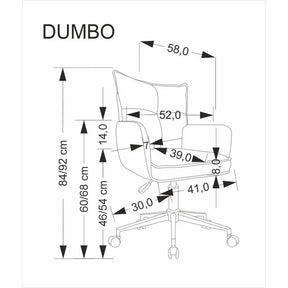 Scaun birou HOUSTON OCN-35921, roz deschis/alb