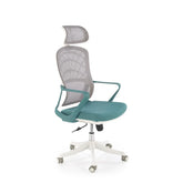 Scaun birou HOUSTON OCN-35928, turcoaz/alb