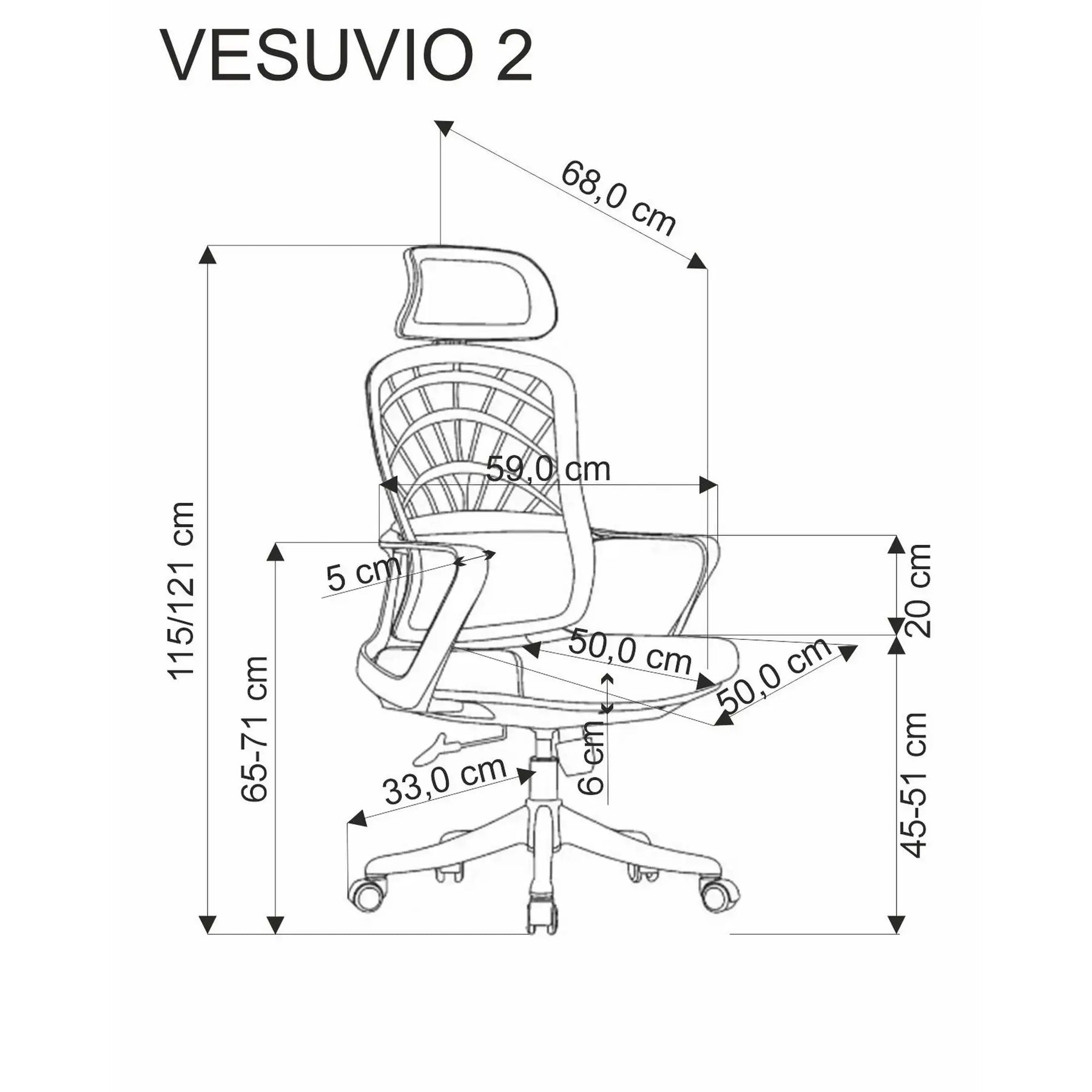 Scaun birou HOUSTON OCN-35929, gri/alb