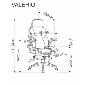 Scaun birou HOUSTON OCN-35930, negru/gri