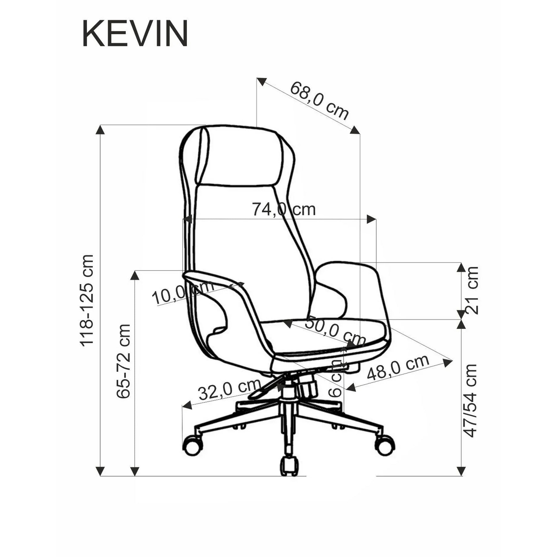 Scaun birou HOUSTON OCN-35932, gri deschis
