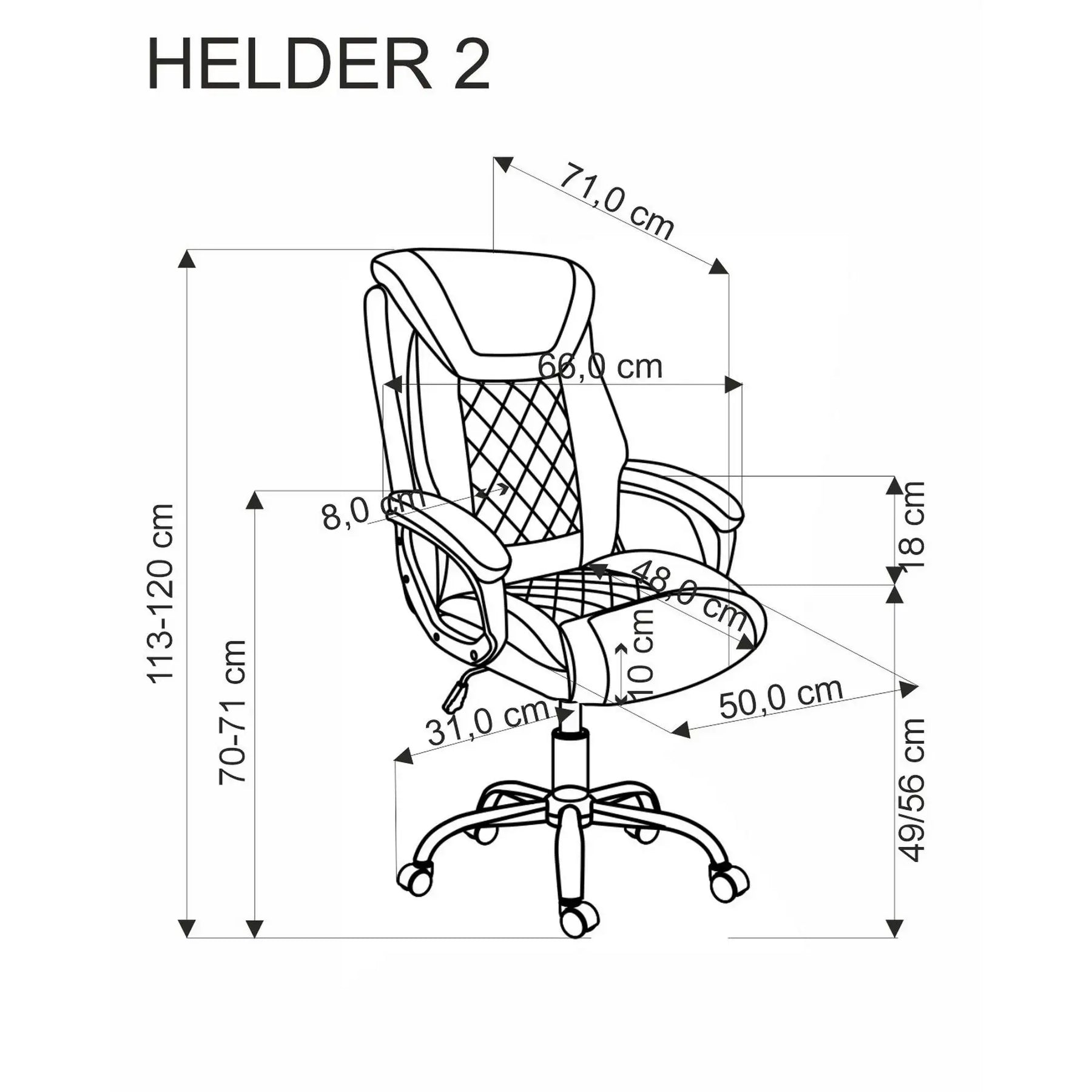 Scaun birou HOUSTON OCN-35933, gri