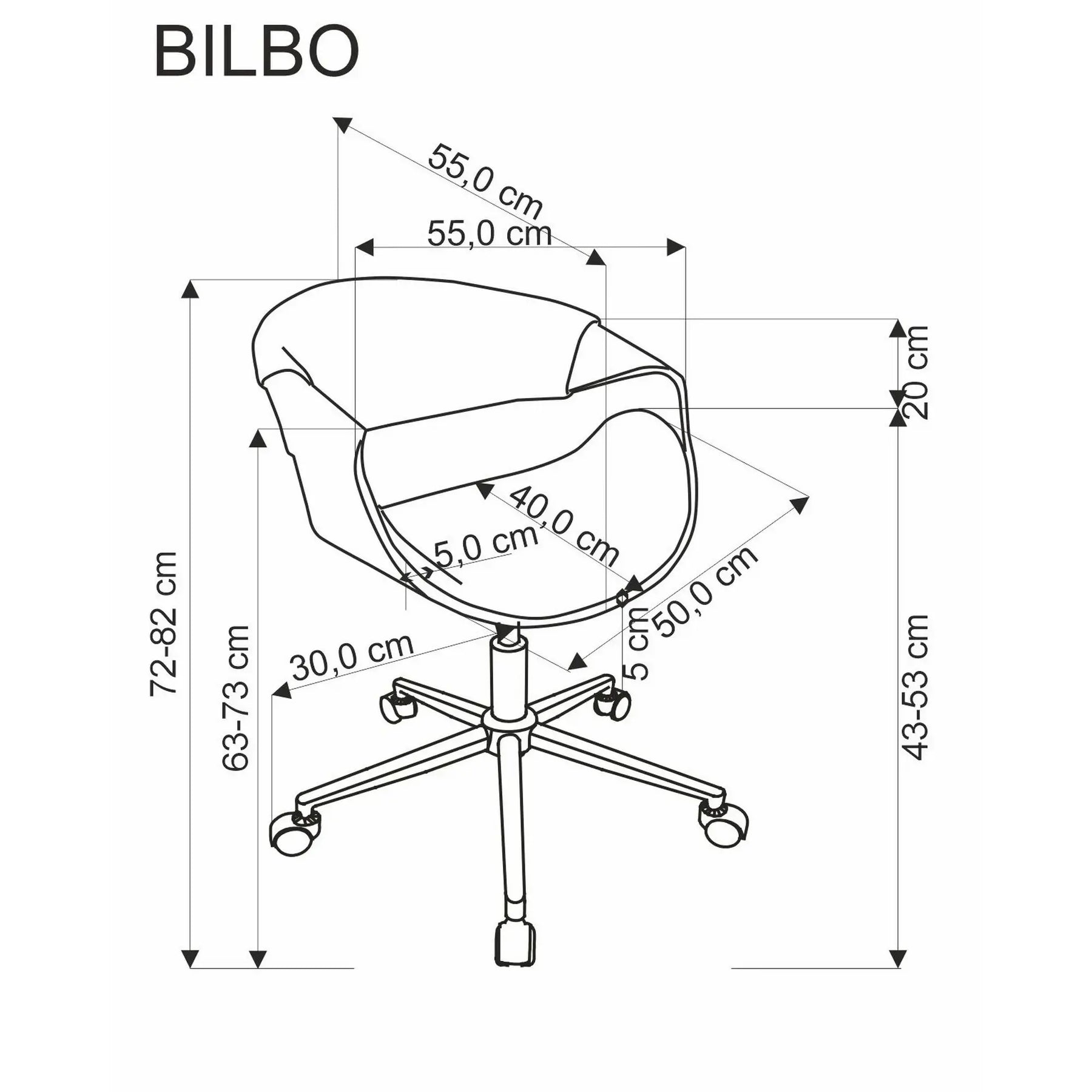 Scaun birou HOUSTON OCN-35935, nuc/negru