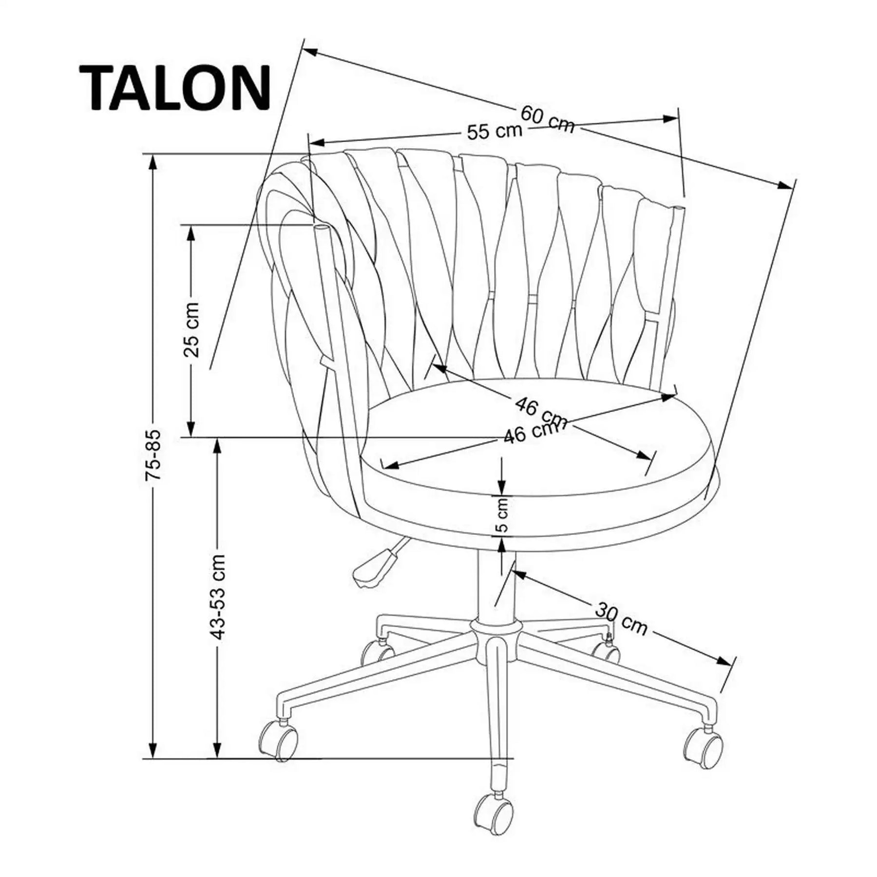 Scaun birou HOUSTON OCN-35943, roz
