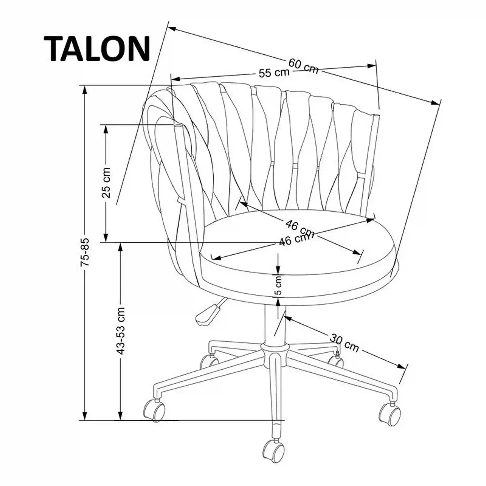 Scaun birou HOUSTON OCN-35944, gri