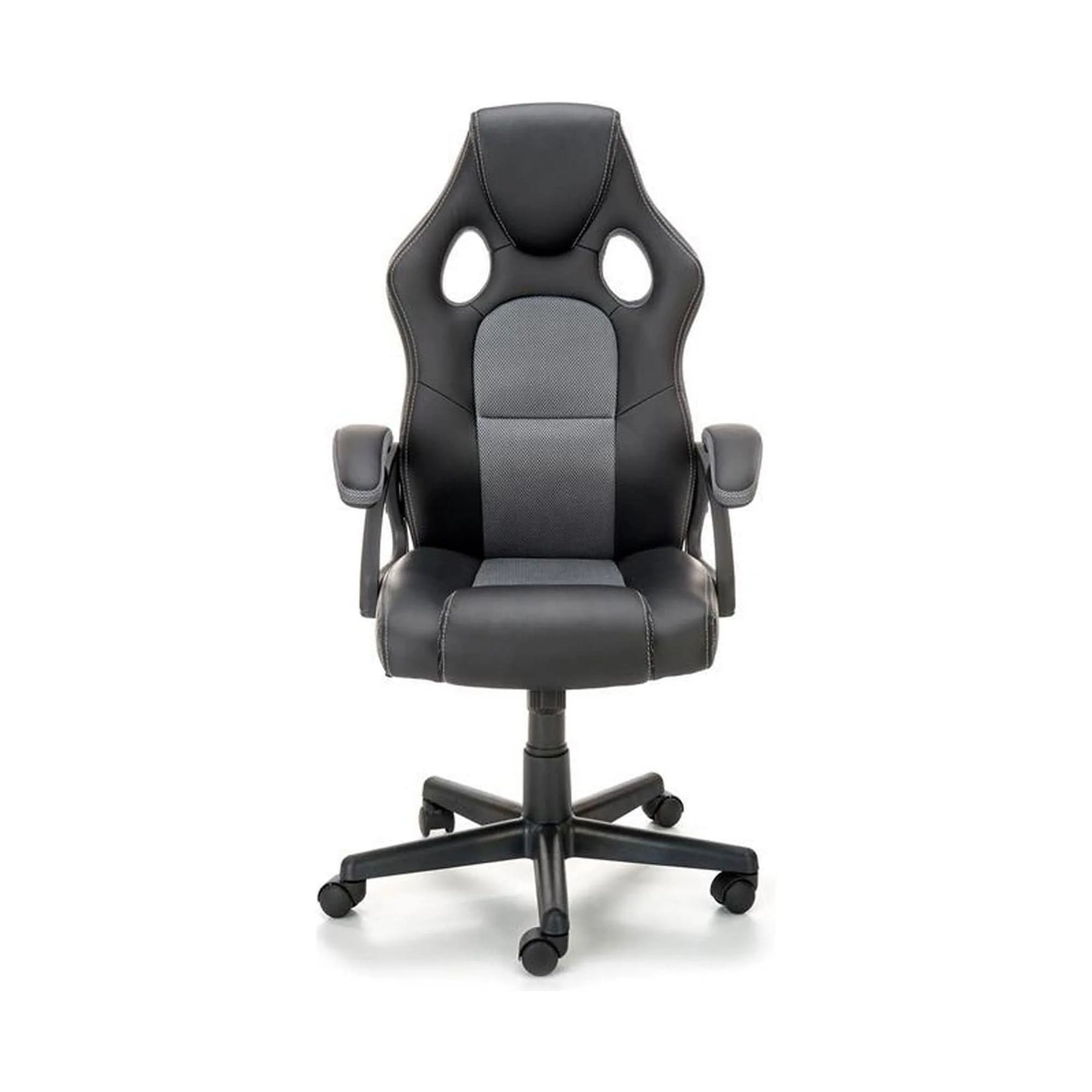 Scaun birou negru cu detalii gri, ideal pentru birou modern – primabucata
