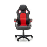 Scaun birou negru cu detalii roșii, ideal pentru birou modern – primabucata