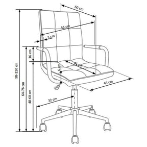 Scaun birou HOUSTON OCN-35974, gri inchis/crom