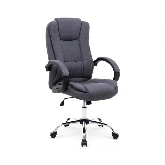 Scaun birou HOUSTON OCN-35978, gri inchis/crom