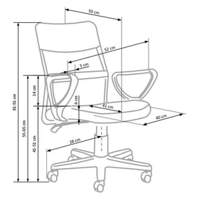 Scaun birou HOUSTON OCN-35981, roz