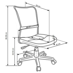 Scaun birou HOUSTON OCN-35990, gri/negru