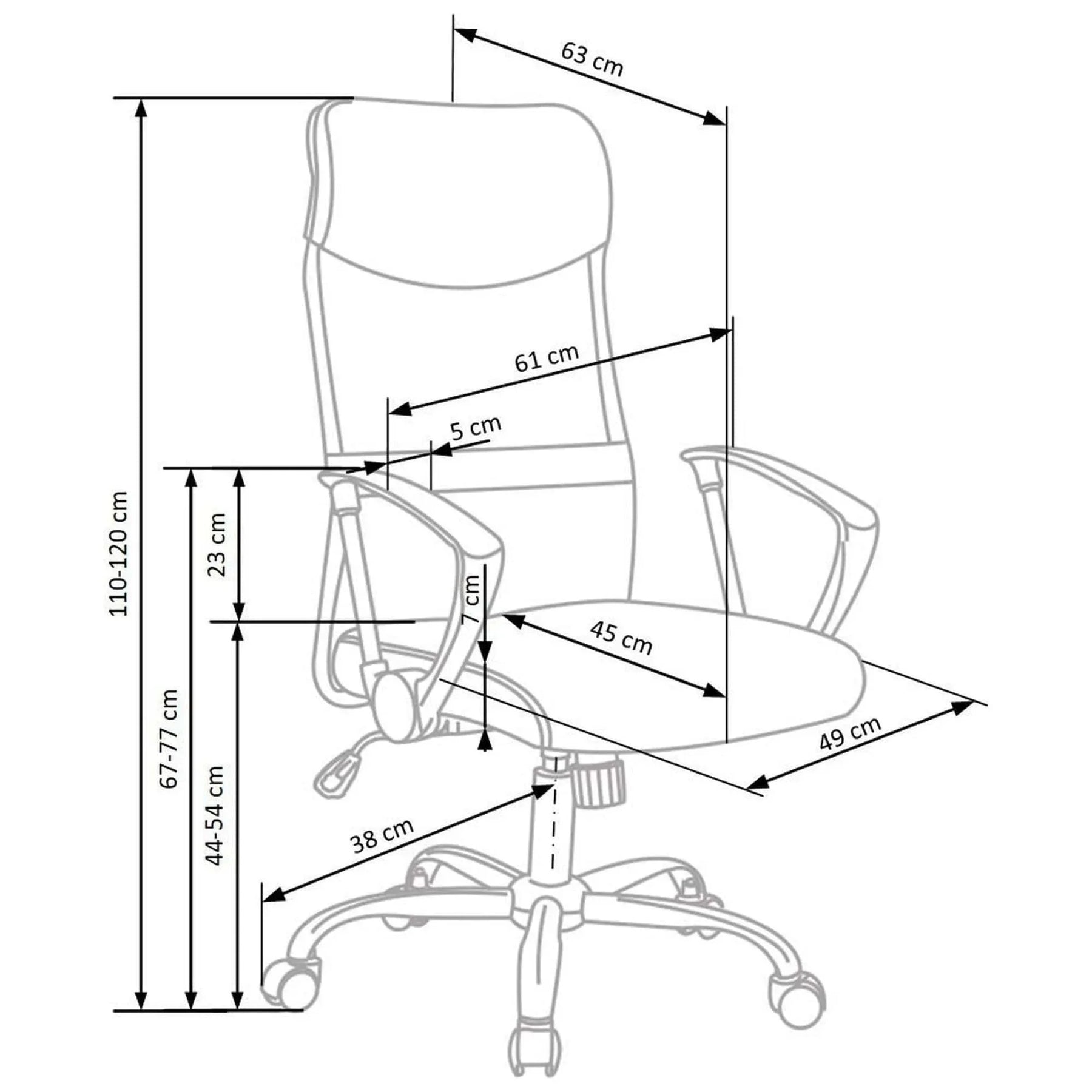 Scaun birou HOUSTON OCN-35991, alb