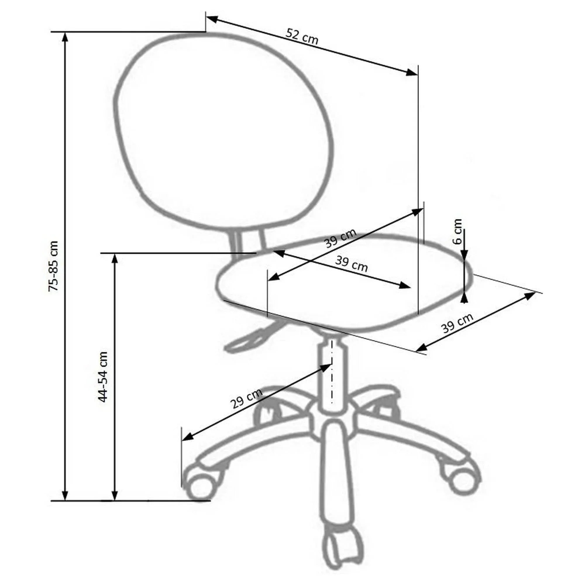 Scaun birou HOUSTON OCN-36011, verde/alb/negru
