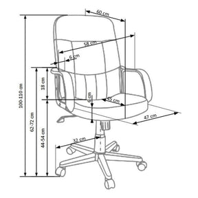 Scaun birou HOUSTON OCN-36015, negru