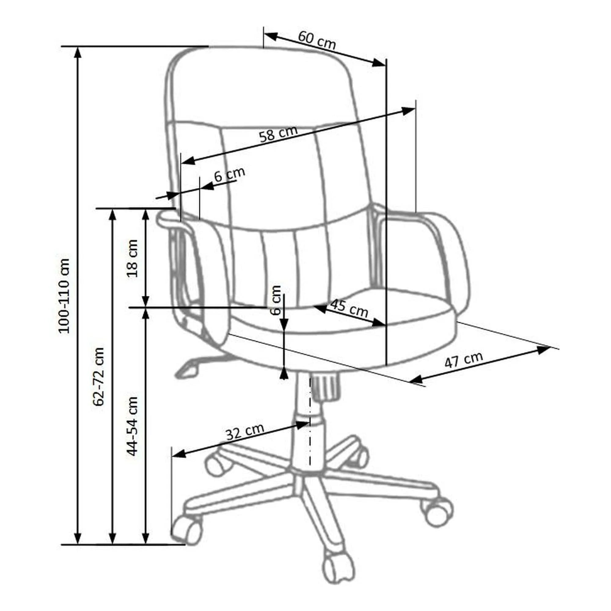 Scaun birou HOUSTON OCN-36026, maro inchis