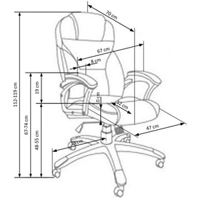 Scaun birou HOUSTON OCN-36031, negru
