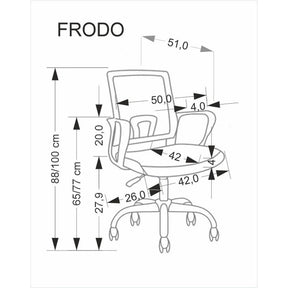 Scaun birou HOUSTON OCN-36039, gri/alb
